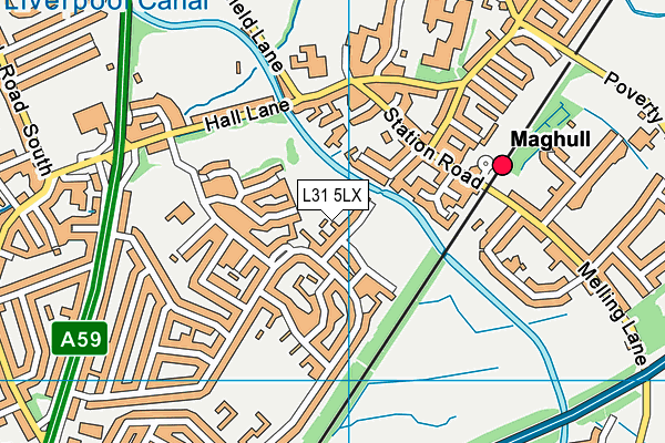 Pimbley Field map (L31 5LX) - OS VectorMap District (Ordnance Survey)