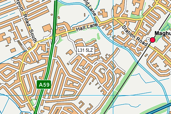 L31 5LZ map - OS VectorMap District (Ordnance Survey)