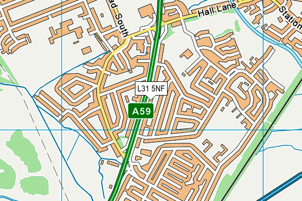 L31 5NF map - OS VectorMap District (Ordnance Survey)