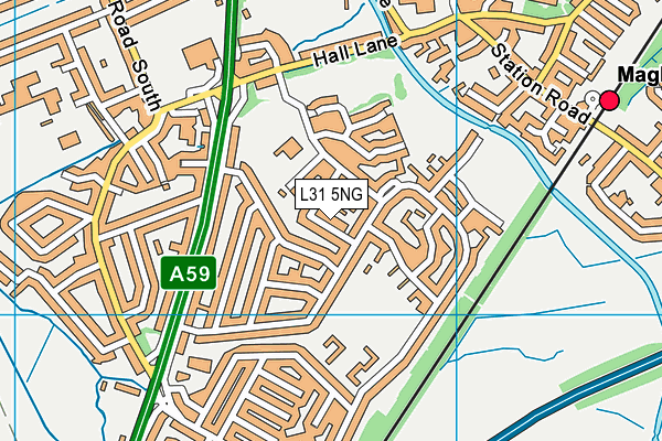 L31 5NG map - OS VectorMap District (Ordnance Survey)
