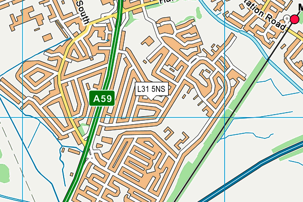L31 5NS map - OS VectorMap District (Ordnance Survey)