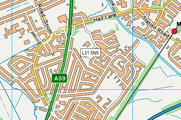 L31 5NX map - OS VectorMap District (Ordnance Survey)