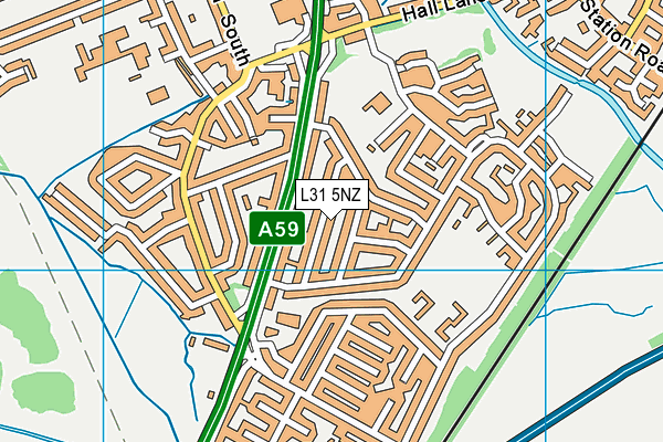 L31 5NZ map - OS VectorMap District (Ordnance Survey)