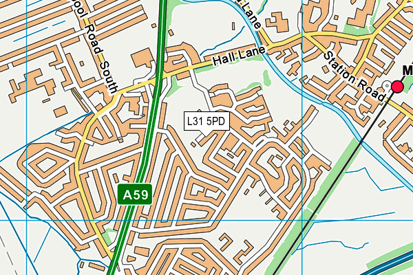 St George's Catholic Primary School map (L31 5PD) - OS VectorMap District (Ordnance Survey)