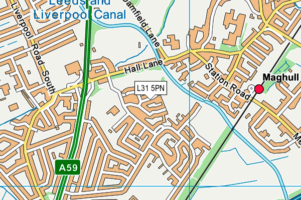 L31 5PN map - OS VectorMap District (Ordnance Survey)