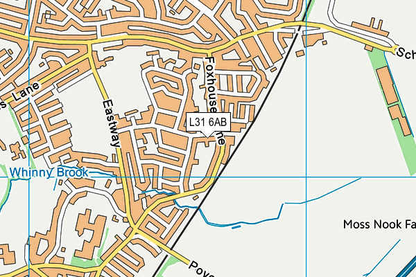 L31 6AB map - OS VectorMap District (Ordnance Survey)