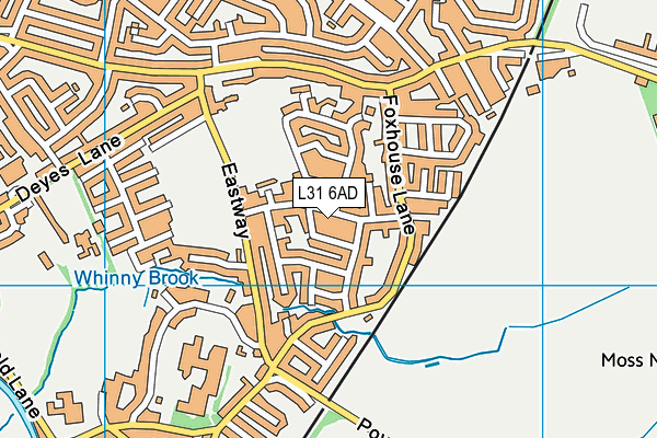 L31 6AD map - OS VectorMap District (Ordnance Survey)