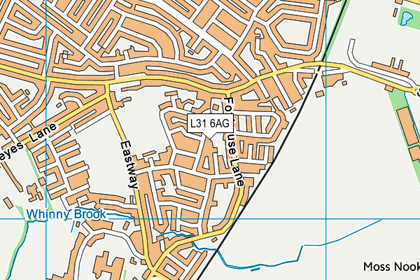 L31 6AG map - OS VectorMap District (Ordnance Survey)
