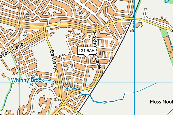L31 6AH map - OS VectorMap District (Ordnance Survey)