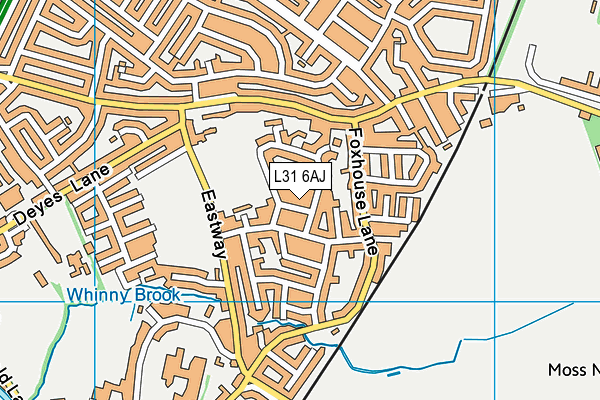 L31 6AJ map - OS VectorMap District (Ordnance Survey)