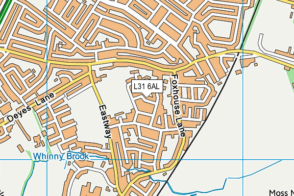 L31 6AL map - OS VectorMap District (Ordnance Survey)