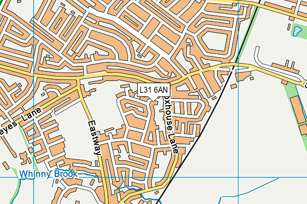 L31 6AN map - OS VectorMap District (Ordnance Survey)