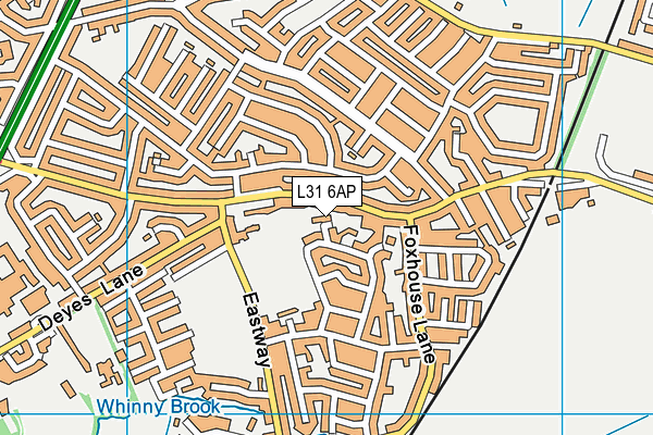 L31 6AP map - OS VectorMap District (Ordnance Survey)