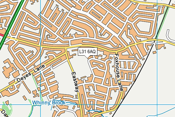 L31 6AQ map - OS VectorMap District (Ordnance Survey)