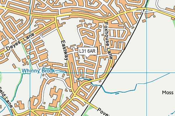 L31 6AR map - OS VectorMap District (Ordnance Survey)