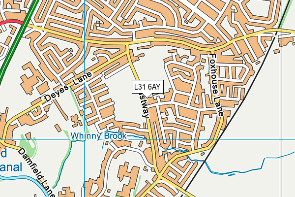 L31 6AY map - OS VectorMap District (Ordnance Survey)