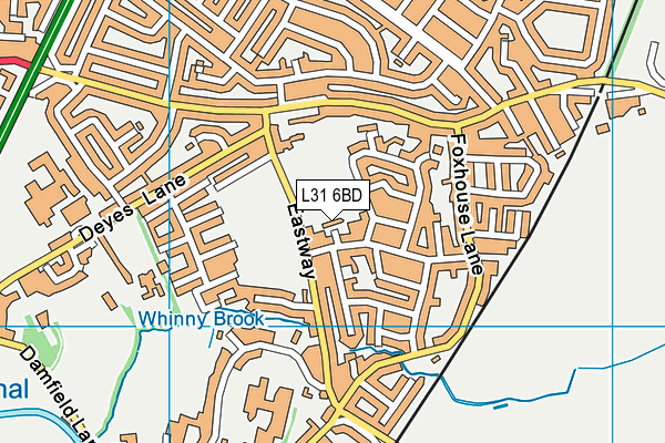 L31 6BD map - OS VectorMap District (Ordnance Survey)