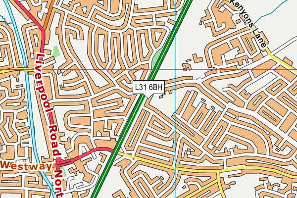L31 6BH map - OS VectorMap District (Ordnance Survey)