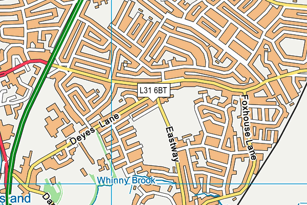 L31 6BT map - OS VectorMap District (Ordnance Survey)