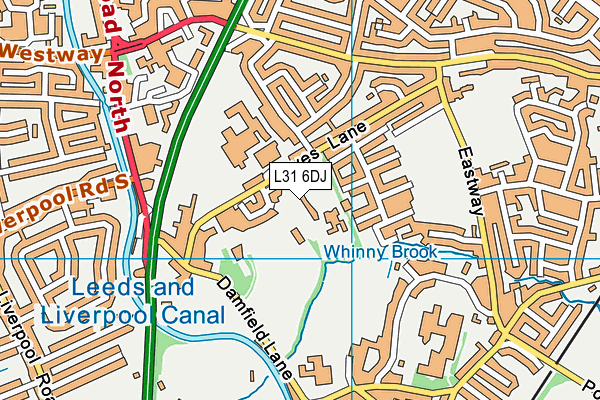 L31 6DJ map - OS VectorMap District (Ordnance Survey)