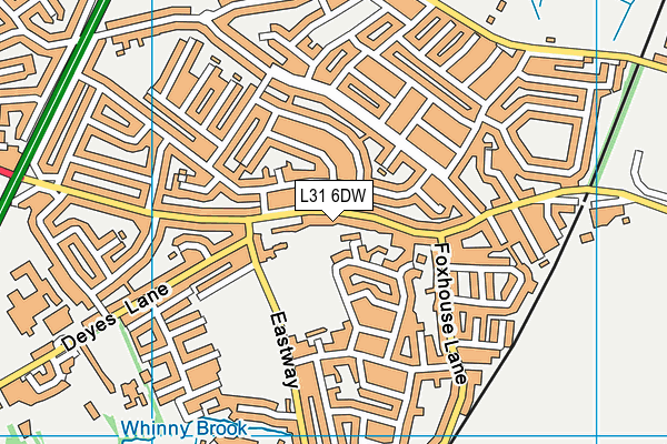 L31 6DW map - OS VectorMap District (Ordnance Survey)