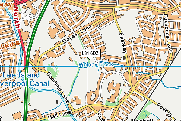 L31 6DZ map - OS VectorMap District (Ordnance Survey)