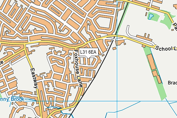 L31 6EA map - OS VectorMap District (Ordnance Survey)