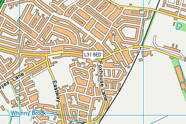 L31 6ED map - OS VectorMap District (Ordnance Survey)