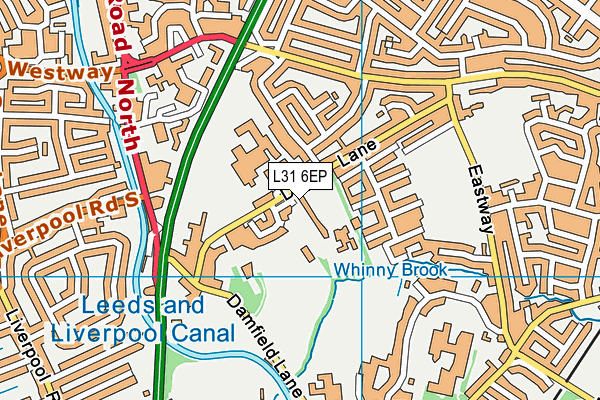 L31 6EP map - OS VectorMap District (Ordnance Survey)