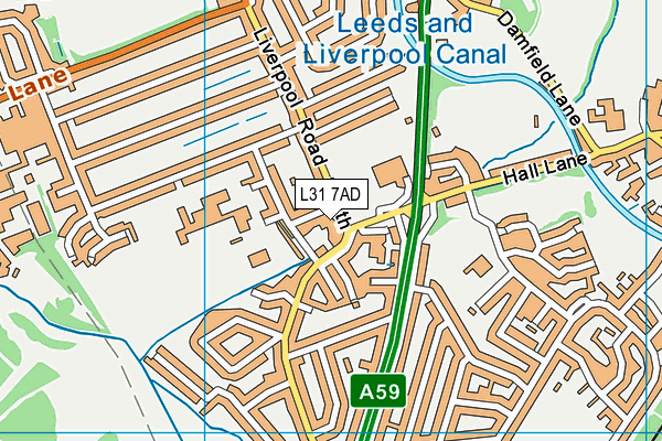 L31 7AD map - OS VectorMap District (Ordnance Survey)
