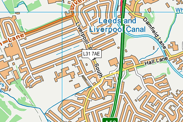 L31 7AE map - OS VectorMap District (Ordnance Survey)