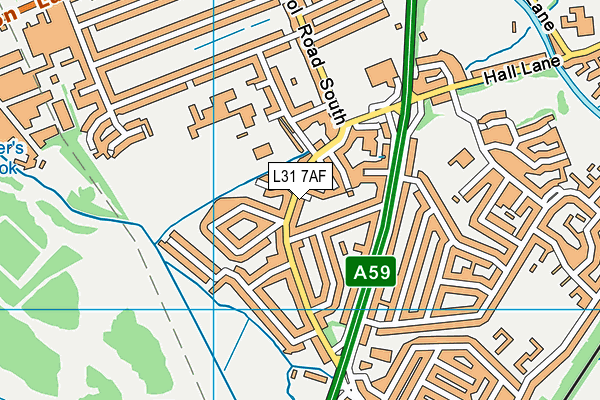 L31 7AF map - OS VectorMap District (Ordnance Survey)