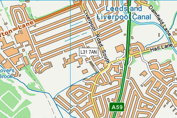 L31 7AN map - OS VectorMap District (Ordnance Survey)