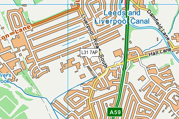 L31 7AP map - OS VectorMap District (Ordnance Survey)