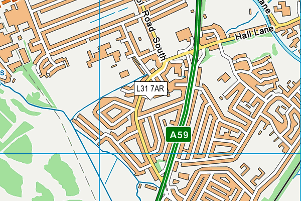 L31 7AR map - OS VectorMap District (Ordnance Survey)