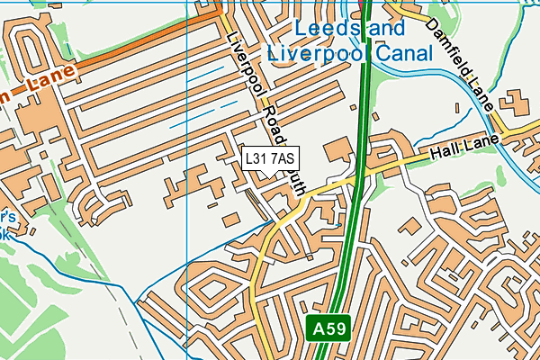 L31 7AS map - OS VectorMap District (Ordnance Survey)