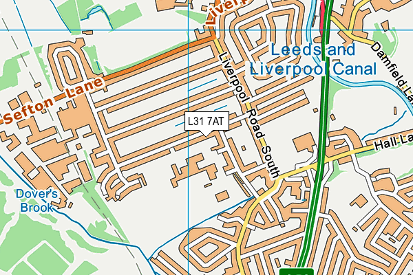 L31 7AT map - OS VectorMap District (Ordnance Survey)
