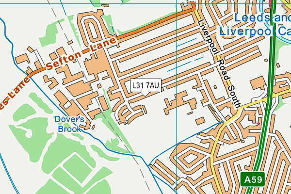 L31 7AU map - OS VectorMap District (Ordnance Survey)