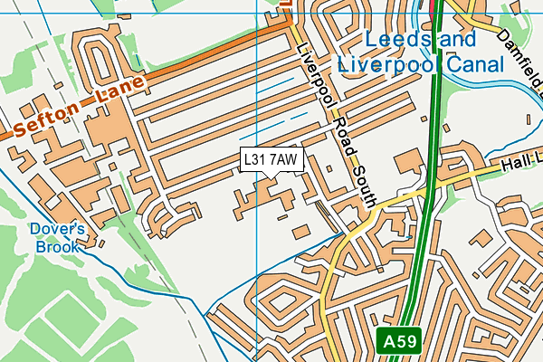 Maghull High School map (L31 7AW) - OS VectorMap District (Ordnance Survey)