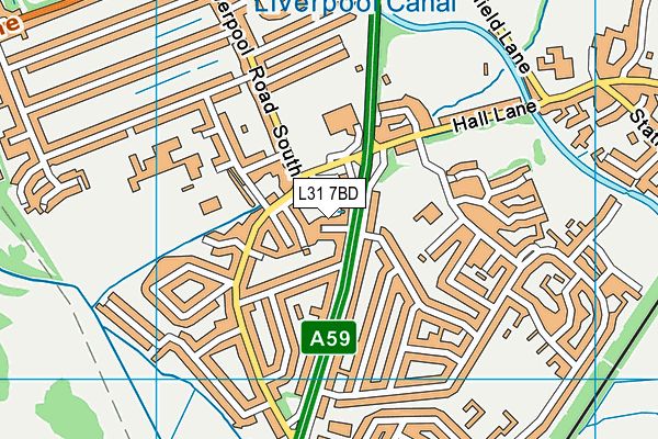 L31 7BD map - OS VectorMap District (Ordnance Survey)