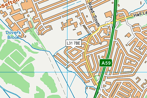 L31 7BE map - OS VectorMap District (Ordnance Survey)