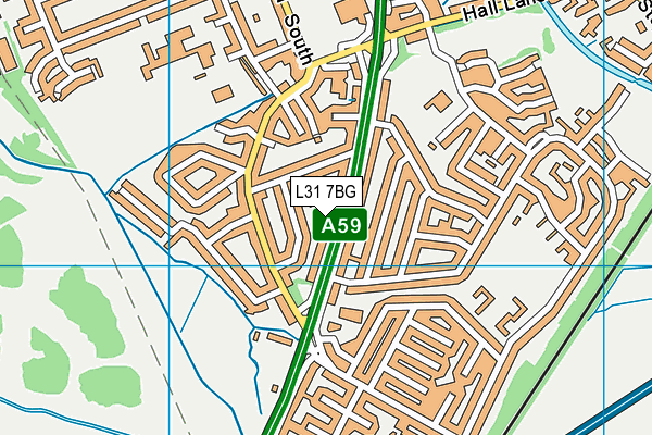 L31 7BG map - OS VectorMap District (Ordnance Survey)