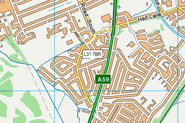 L31 7BR map - OS VectorMap District (Ordnance Survey)