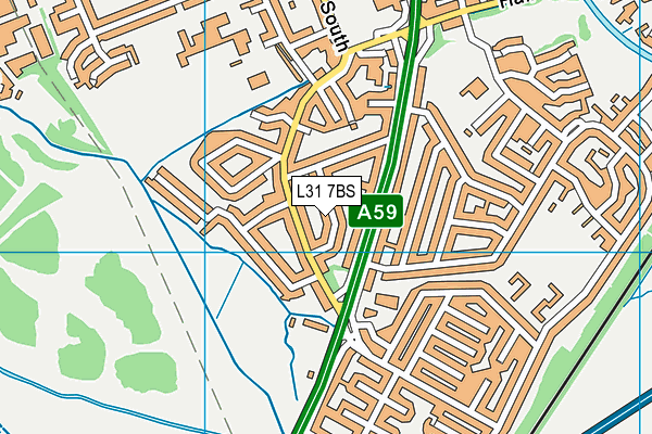 L31 7BS map - OS VectorMap District (Ordnance Survey)