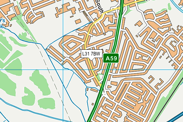 L31 7BW map - OS VectorMap District (Ordnance Survey)