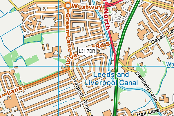 L31 7DR map - OS VectorMap District (Ordnance Survey)