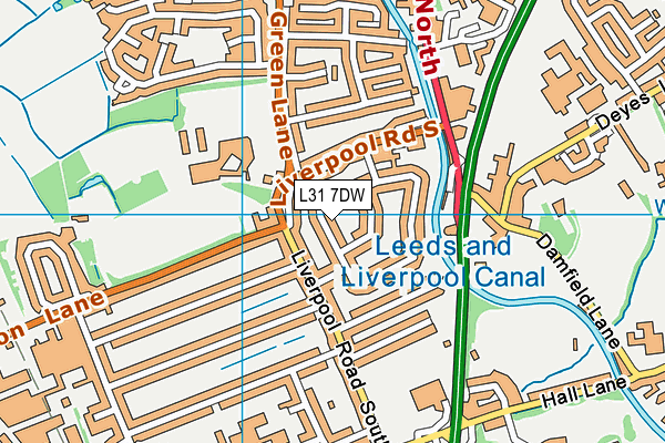 L31 7DW map - OS VectorMap District (Ordnance Survey)