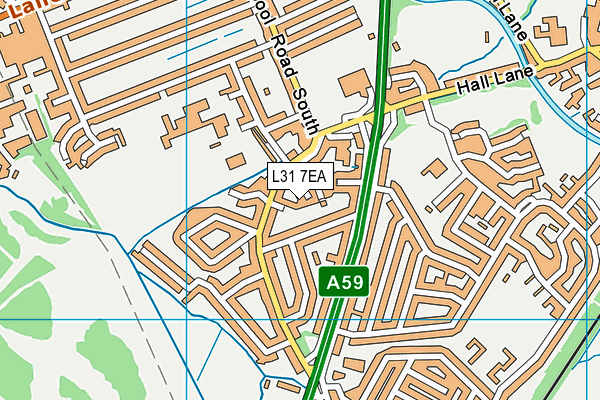 L31 7EA map - OS VectorMap District (Ordnance Survey)