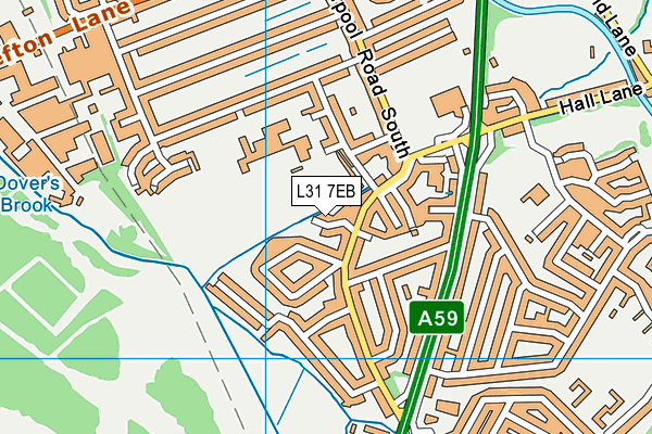 L31 7EB map - OS VectorMap District (Ordnance Survey)