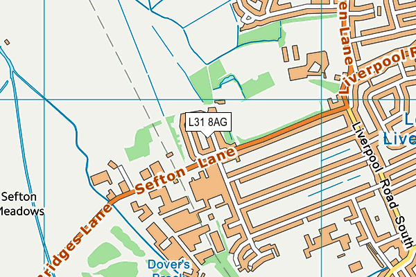 L31 8AG map - OS VectorMap District (Ordnance Survey)